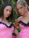 Kate & Karen shake their little black tassels