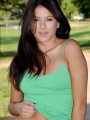 Shylas walking around the park looking for horny old guys to flash her perky tits too