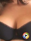 Watch as busty Krissy jumps on the mini trampoline making her juicy tits almost pop out of her bra